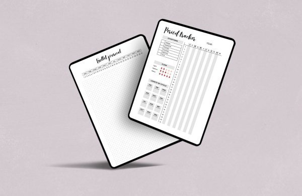 Period and Bullet Journal Mock up Planner and Tracker