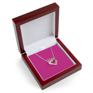 Twin Hearts Necklace pink box