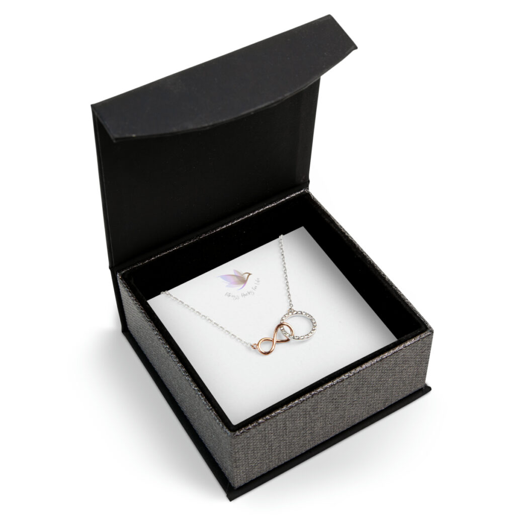 Infinity Necklace in a box