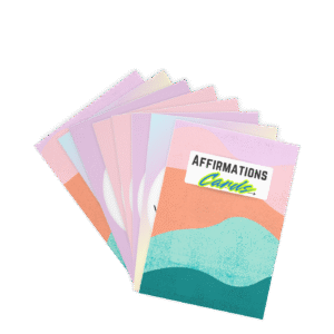 affiramtions carsds mock up clear background