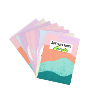 affiramtions carsds mock up clear background